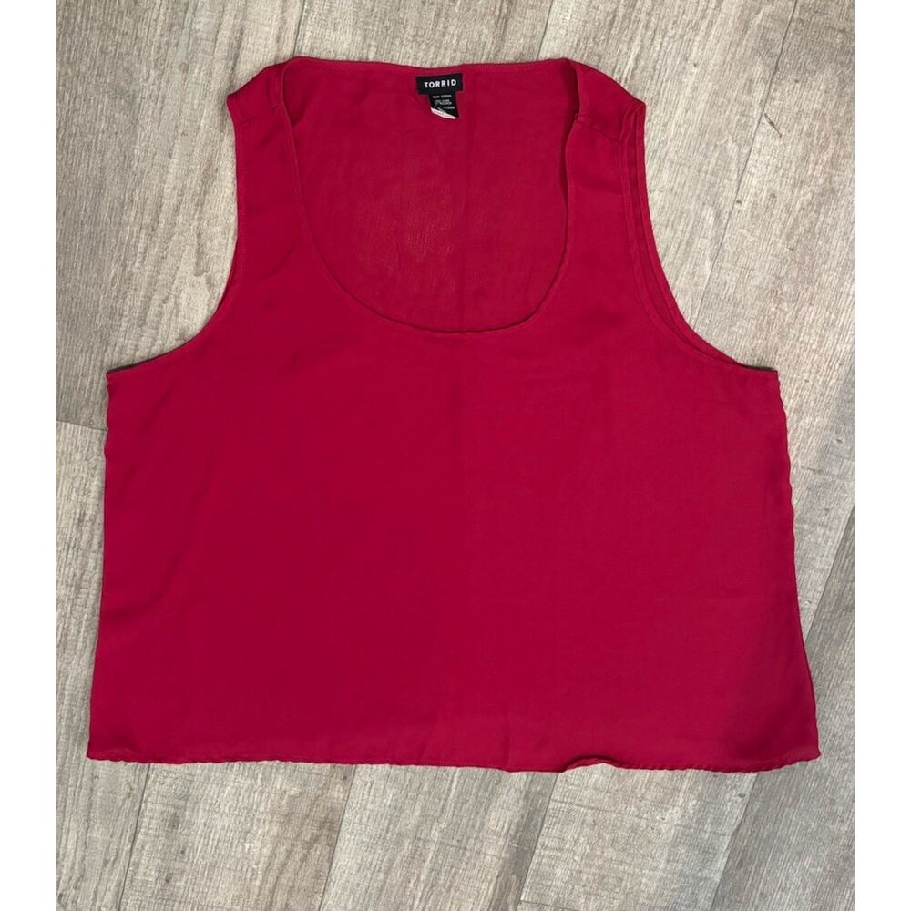 TORRID Womens Size 2 (18-20) Betty Red Sleeveless Flowy Top Tank Blouse